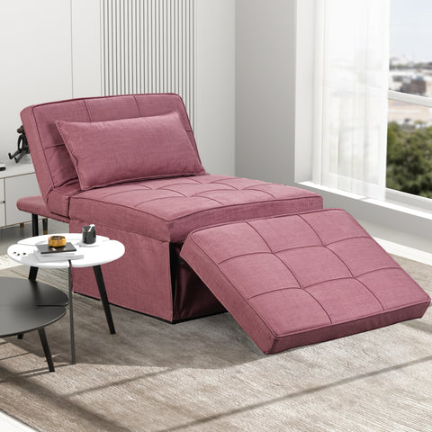 Ainfox 73inch Cloud Puff Convertible Sofa Bed White,4-in-1 Folding Sofa
