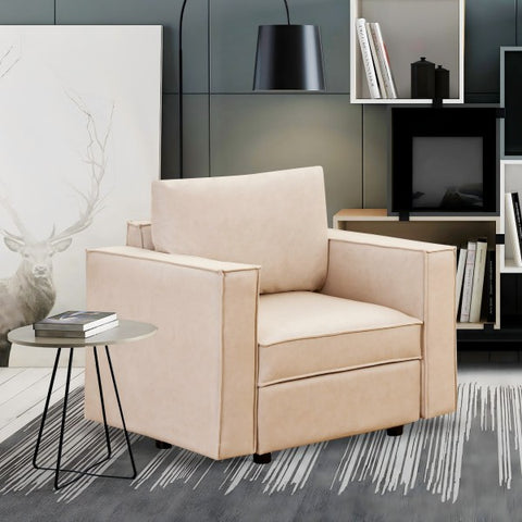 Ainfox Module Sofa Single Sofa Beige with Storage