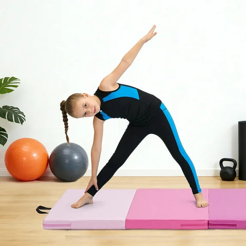 Ainfox Folding Exercise Mats, Gymnastics Tumbling Mats, Aerobics Stretching Yoga Mat