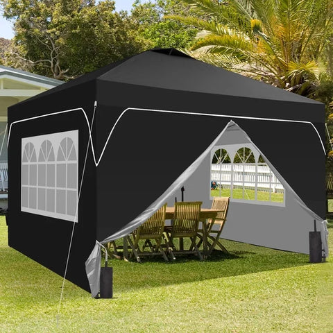 Ainfox 12x12 Pop Up Canopy Tent Center Lock 4 Removable Walls Windproof UV Shelter Outdoor Commercial
