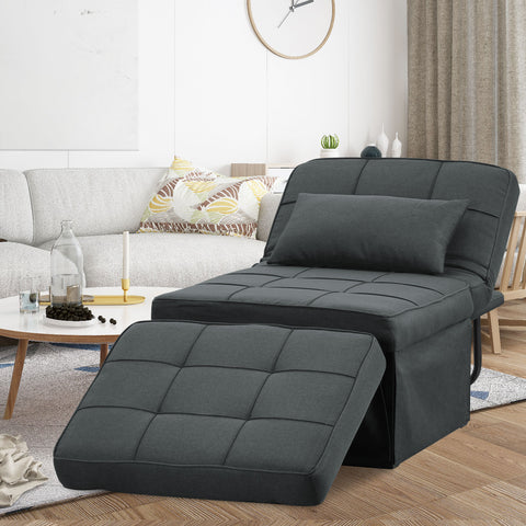 Ainfox 73inch Cloud Puff Convertible Sofa Bed White,4-in-1 Folding Sofa
