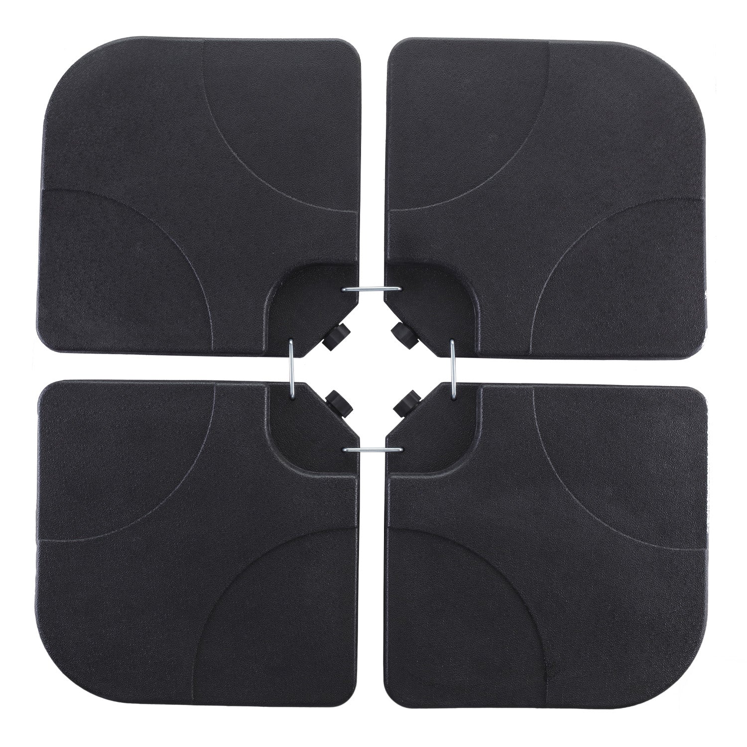 Weighted Umbrella Base Fillable Patio Umbrella Stand Waterproof Holder 4 Pack Weights
