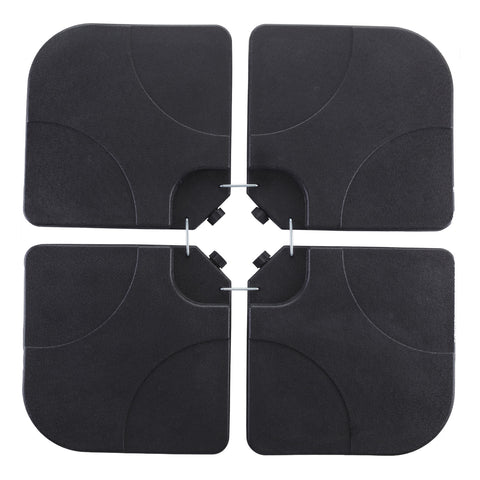 Ainfox 4pcs Cantilever Offset Patio Market Stand with U Locking Shape Weights Water, Umbrella Square Base