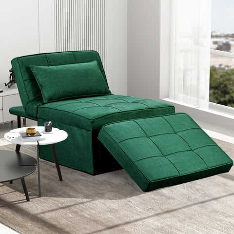 Ainfox 73inch Cloud Puff Convertible Sofa Bed White,4-in-1 Folding Sofa