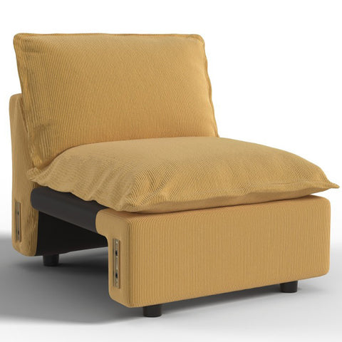 Ainfox Module Sofa Oversized Sectional Sofa Yellow For Living Room