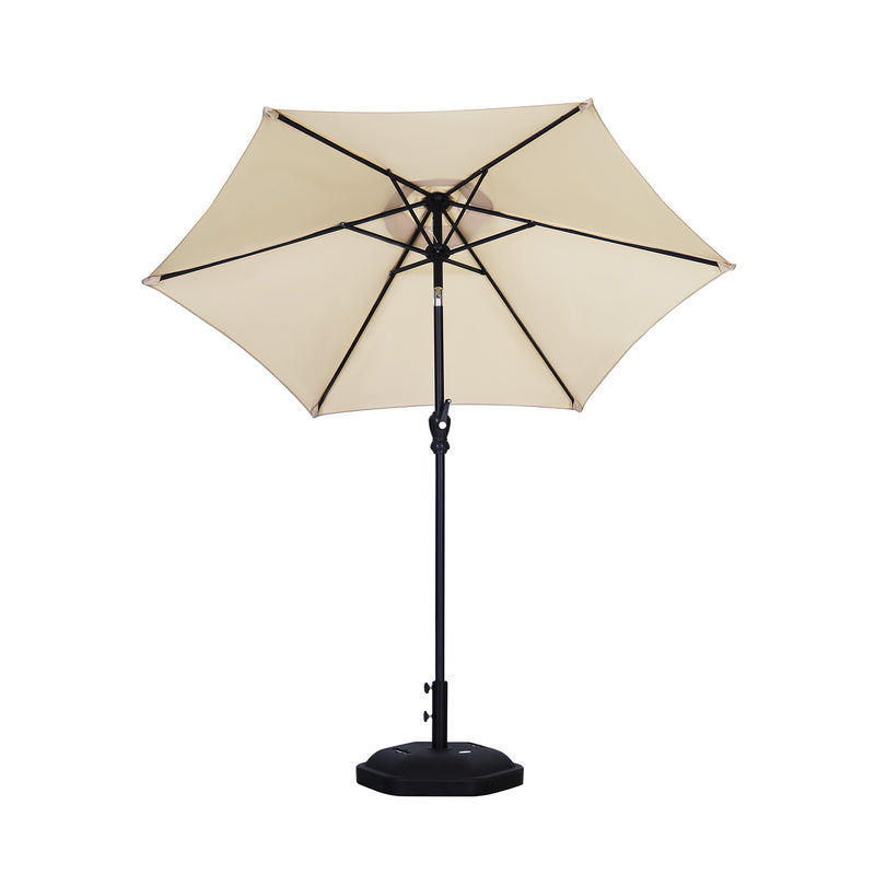 On Sale 7.5FT Patio Umbrella Khaki Outdoor Table Umbrella,Market Umbrella with Push Button Tilt and Crank for Garden, Lawn, Deck, Backyard & Pool