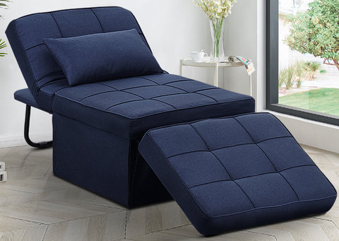 Ainfox 73inch Convertible Sofa Bed Navy Blue,4-in-1 Folding Sofa