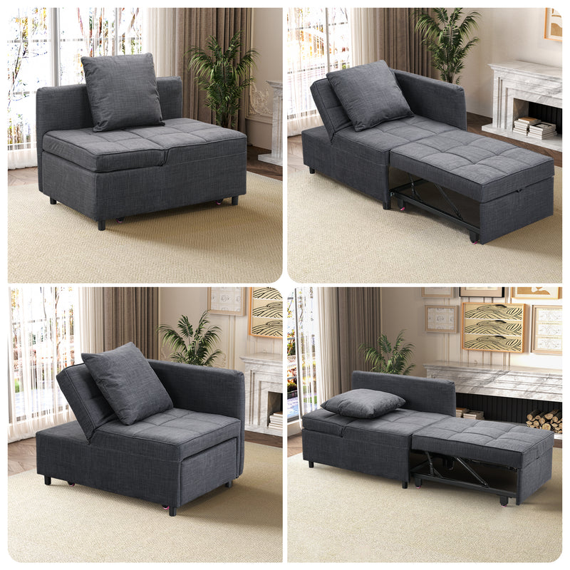Anifox Sofa Bed Sleeper Chair, 5-in-1 Convertible Sleeper Sofa with Adjustable Backrest, Sofa Bed Chair for Living Room, Small Apartments and Office