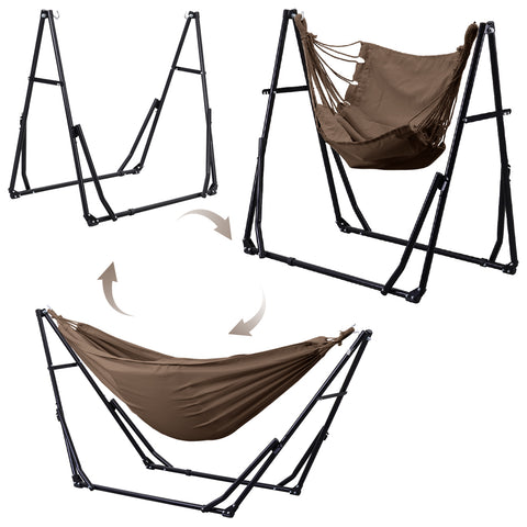 Ainfox 2 in 1 Portable Hammock Bed Camping Chair with Stand Included