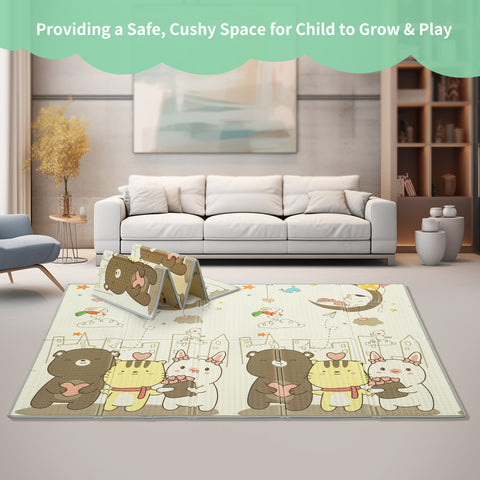 On Sale Foldable Play Mat, Foldable Crawling Mat 0.4" Thick with Storage Bag