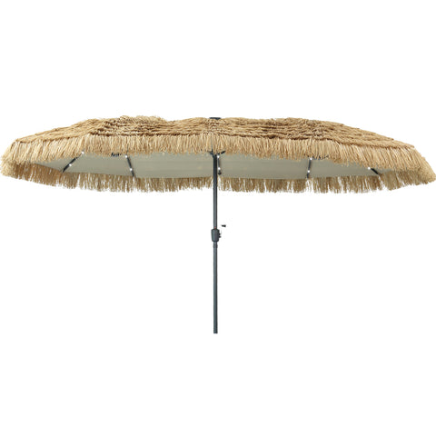 Ainfox Thatched Tiki Patio Umbrella, Outdoor Market Umbrella for Garden, Deck, Backyard, Pool, Beach