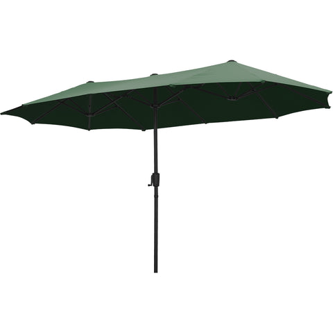 Ainfox 13ft Large Patio Umbrella, With / Without LED Solar Lights, Outdoor Double‑Sided Rectangle Market Heavy‑Duty Umbrellas without Base