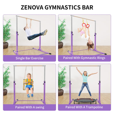 Ainfox Kip Bar Adjustable Height Fitness Gymnastics Training Bar Horizontal Kip Bar for Kids