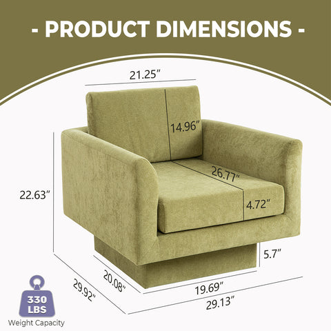 Ainfox Single Sofa Sectional Sofa 360° Swivel Sofa