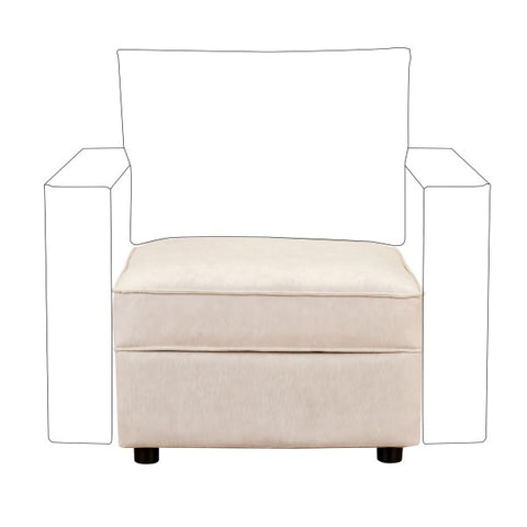 Ainfox Module Sofa Ottoman Beige with Storage