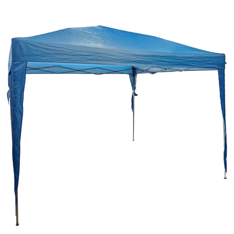 GDYEVO Patio 10x10 ft Pop Up Canopy Tent, Outdoor Canopy, Commercial Instant Gazebos, Easy Set up Carpas for Events, Parties, Camping, Blue.