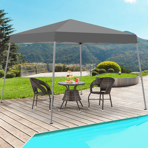 Ainfox 8 x 8 ft Pop up Canopy Tent, Instant Slant Outdoor Gazebo for Beach, Sun Shade,Outdoor Activies,Weddings