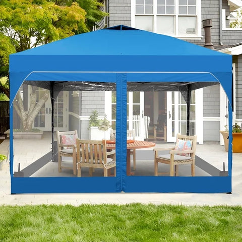 Ainfox Pop Up Canopy Tent Center Lock 4 Removable Transparent Walls Windproof UV Shelter Outdoor Commercial