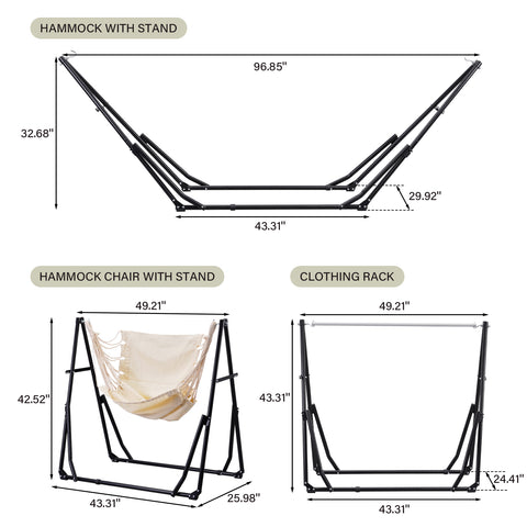 Portable Hammock with Stand Included