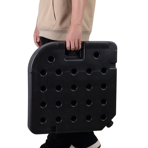 Ainfox 4pcs Cantilever Offset Patio Market Stand with U Locking Shape Weights Water, Umbrella Square Base