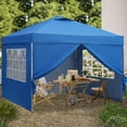 Ainfox 10 x 10 ft Pop up Canopy Tent with Sidewalls,Instant Outdoor Canopies,Shade Tents with Carrying Bag
