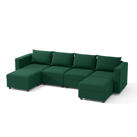 Ainfox Modular Sectional Couches for Living Room,  Convertible Sleeper Sofa Bed with Storage