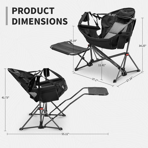 Ainfox 2 PCS Patio Furniture Patio Chair Swing Chair Hammock Chair For Indoor Outdoor