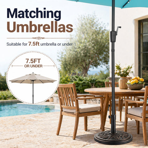 Ainfox Heavy‑Duty Patio Umbrella Base, Multi‑Style Weighted Umbrella Stand for Outdoor, Lawn, Garden & Backyard