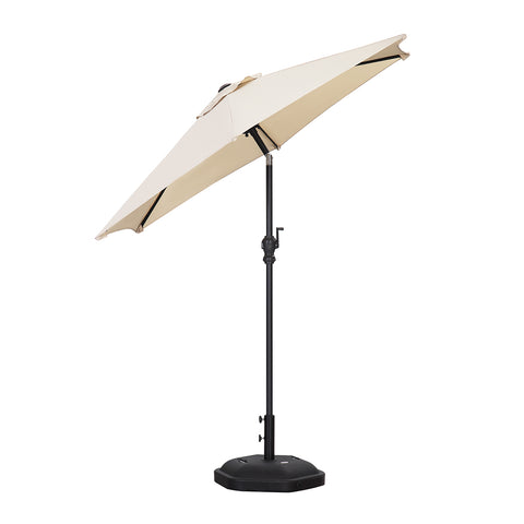 On Sale 7.5FT Patio Umbrella Khaki Outdoor Table Umbrella,Market Umbrella with Push Button Tilt and Crank for Garden, Lawn, Deck, Backyard & Pool