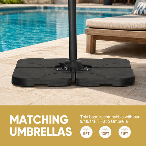 Ainfox Heavy‑Duty Patio Umbrella Base, Multi‑Style Weighted Umbrella Stand for Outdoor, Lawn, Garden & Backyard