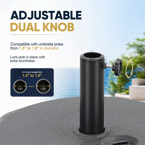 Ainfox Heavy‑Duty Patio Umbrella Base, Multi‑Style Weighted Umbrella Stand for Outdoor, Lawn, Garden & Backyard