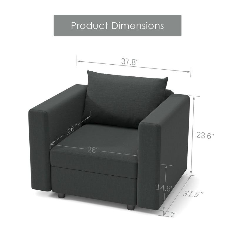 Ainfox Module Sectional Sofa Single Sofa Chair For Home Office