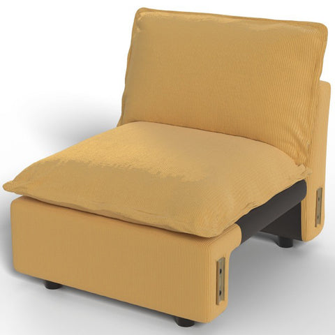 Ainfox Module Sofa Oversized Sectional Sofa Yellow For Living Room