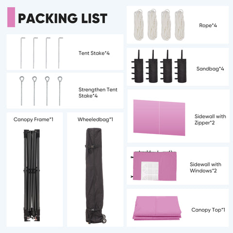 Ainfox 12x12 Pop up Canopy Tent with One Push Setup and Sidewalls,Instant Outdoor Shade Gazebos with Weighted Sandbags