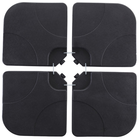 Ainfox 4pcs Cantilever Offset Patio Market Stand with U Locking Shape Weights Water, Umbrella Square Base