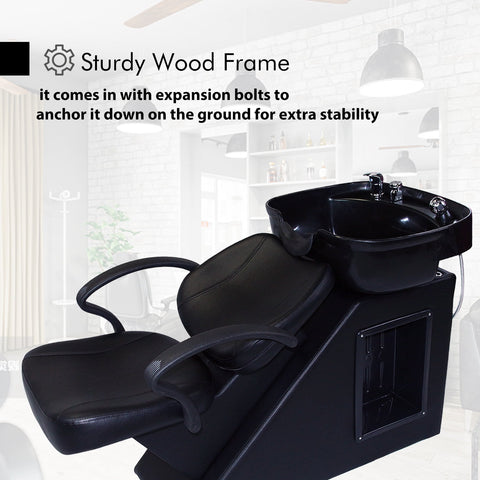 Ainfox Salon Backwash Barber Chair Shampoo Chair Beauty Spa Equipment