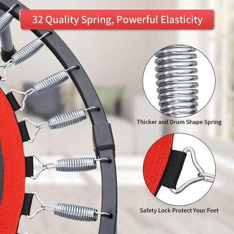 Ainfox Mini Trampoline with Adjustable Handle Bar, Fitness Rebounder, 330 lbs Load Capacity, 40 Inch