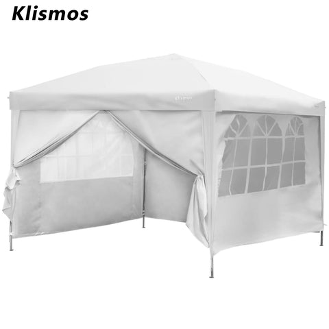 Klismos 10ft X 10ft Pop Up Canopy  For Patio,Garden,Beach Outdoor,Indoor With Four Sidewalls