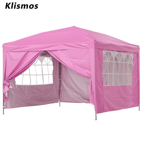 Klismos 10ft X 10ft Pop Up Canopy  For Patio,Garden,Beach Outdoor,Indoor With Four Sidewalls