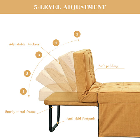 Ainfox 71inch Convertible Sofa Bed Navy Blue,4-in-1 Folding Sofa