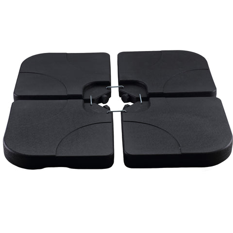 Ainfox 4pcs Cantilever Offset Patio Market Stand with U Locking Shape Weights Water, Umbrella Square Base