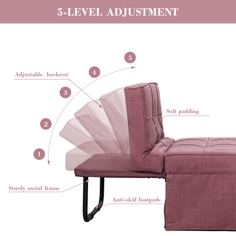 Ainfox 71inch Convertible Sofa Bed Navy Blue,4-in-1 Folding Sofa