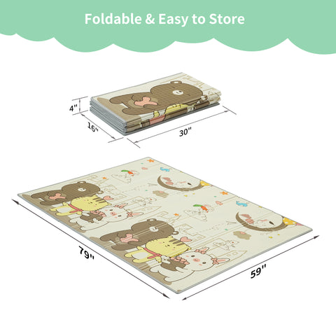 On Sale Foldable Play Mat, Foldable Crawling Mat 0.4" Thick with Storage Bag