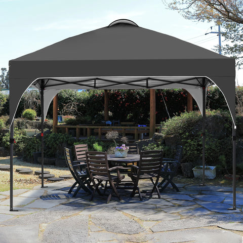 Ainfox 10'x10' Pop Up Canopy Tent, Easy-Setup Gazebo, Outdoor Canopy with 3 Adjustable Heights for Events, Parties, Camping