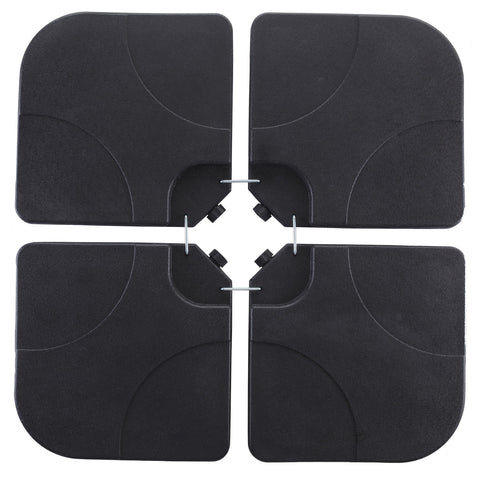 Ainfox 4pcs Cantilever Offset Patio Market Stand with U Locking Shape Weights Water, Umbrella Square Base
