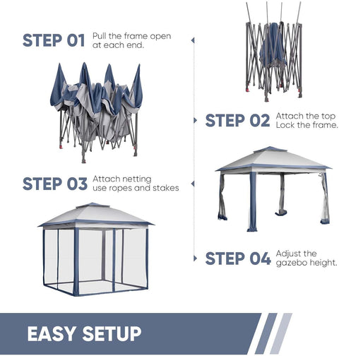 Ainfox 11ft X 11ft Patio Canopy For Outdoor Party Barberbue