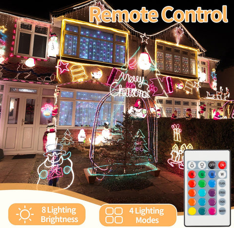 50 FT Waterproof Led Strip Lights for Outdoor Indoor, Cool White, Warm White, Blue, 16 Multiple Color Changing Led Light with Remote Control