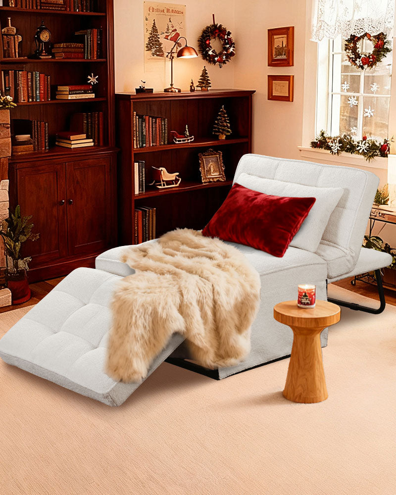 74inch Convertible Sofa Bed Beige 4 1 Folding Sofa