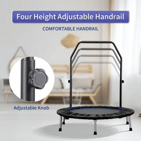 Ainfox Mini Trampoline with Adjustable Handle Bar, Fitness Rebounder, 330 lbs Load Capacity, 40 Inch