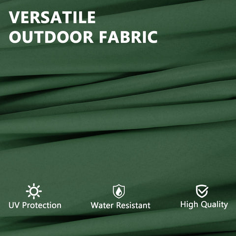 Ainfox 13ft Large Patio Umbrella, Outdoor Double-Sided Rectangle Market Heavy Duty Umbrellas without Base, Green